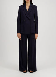 Harris Wharf London Crepe Viscose Double Breasted Blazer