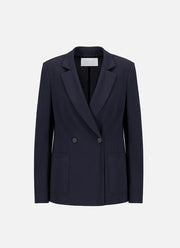 Harris Wharf London Crepe Viscose Double Breasted Blazer