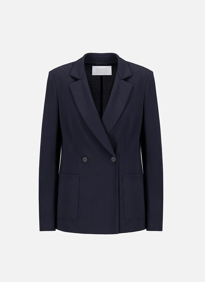 Harris Wharf London Crepe Viscose Double Breasted Blazer