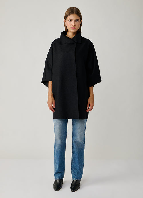 Pressed Wool Kimono Mantle by Harris Wharf London at Andrews