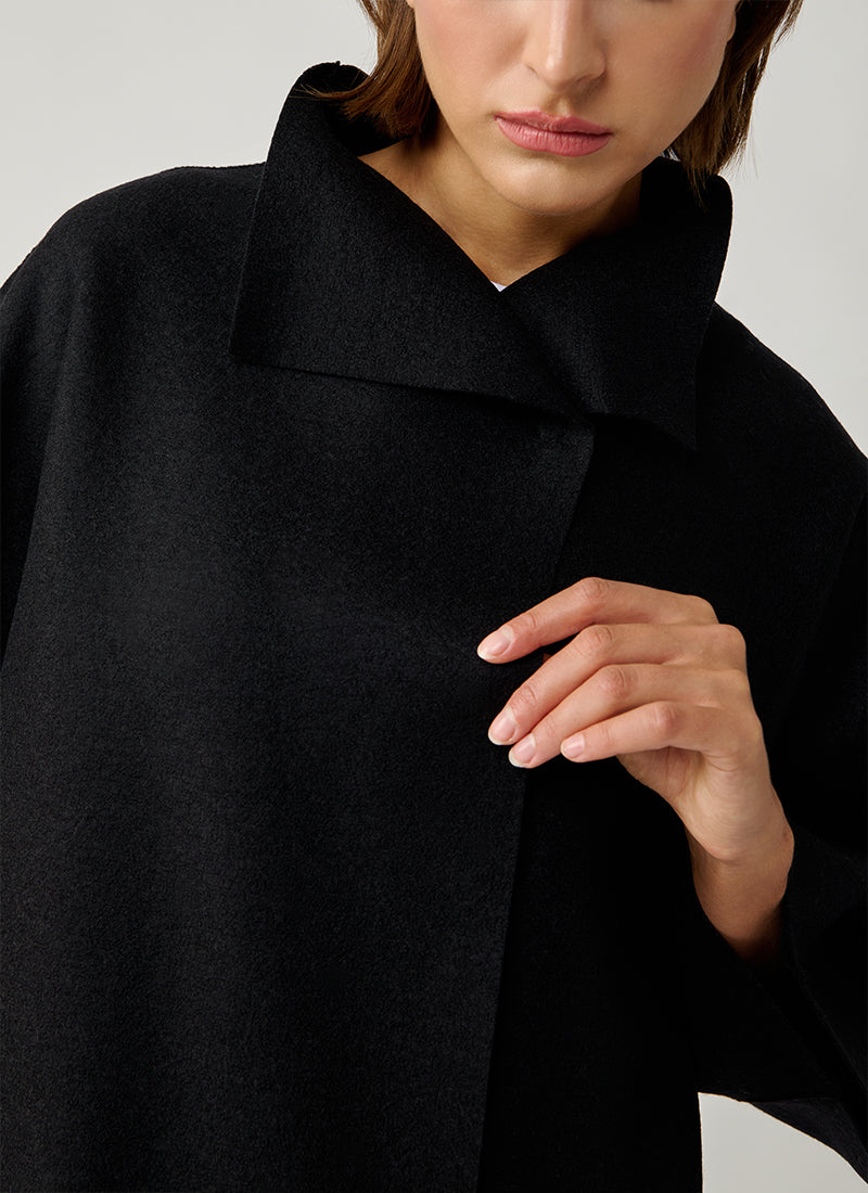 Pressed Wool Kimono Mantle by Harris Wharf London at Andrews