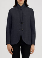 Harris Wharf London Stand Up Collar Honeycomb Blazer
