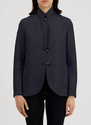 Harris Wharf London Stand Up Collar Honeycomb Blazer