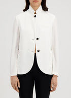 Harris Wharf London Stand Up Collar Honeycomb Blazer