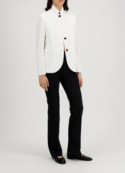 Harris Wharf London Stand Up Collar Honeycomb Blazer