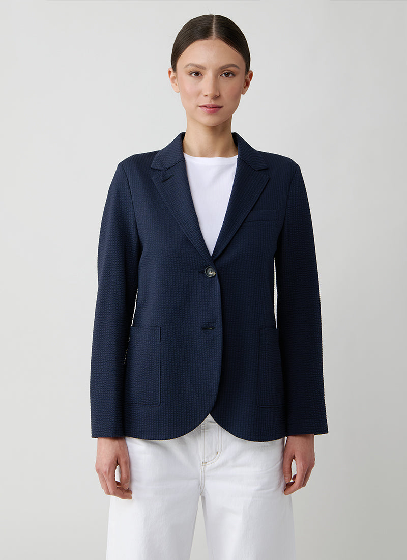 Harris Wharf London Coolmax Seersucker Blazer