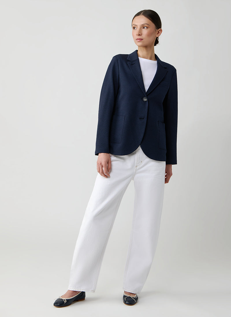 Harris Wharf London Coolmax Seersucker Blazer