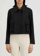 Cropped Raglan Scuba Jacket by Harris Wharf London