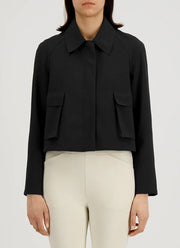 Cropped Raglan Scuba Jacket by Harris Wharf London