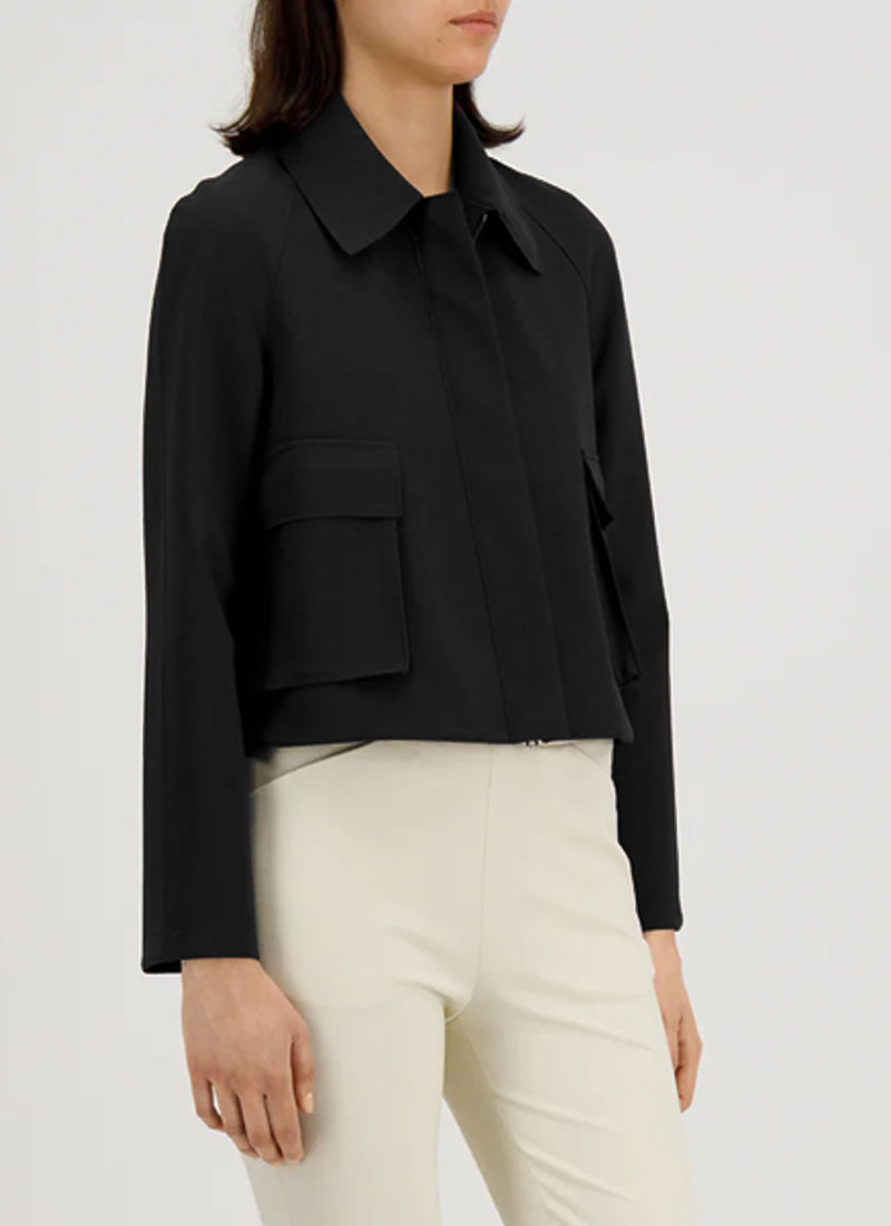 Cropped Raglan Scuba Jacket by Harris Wharf London