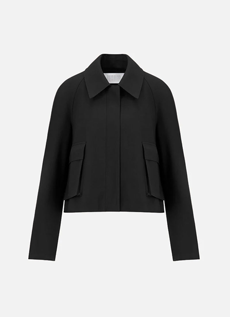 Cropped Raglan Scuba Jacket by Harris Wharf London