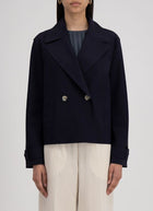 Harris Wharf London Cropped Scuba Peacoat