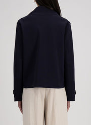 Harris Wharf London Cropped Scuba Peacoat