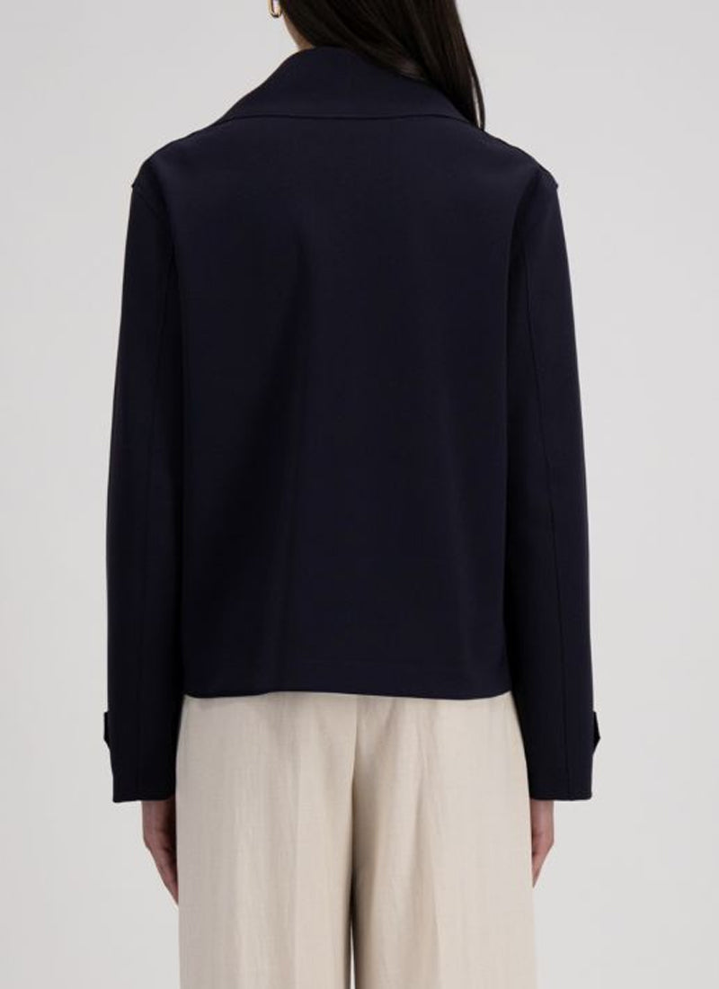 Harris Wharf London Cropped Scuba Peacoat