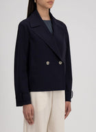 Harris Wharf London Cropped Scuba Peacoat