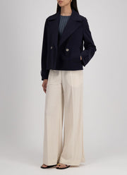 Harris Wharf London Cropped Scuba Peacoat