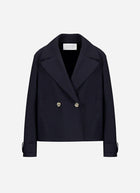 Harris Wharf London Cropped Scuba Peacoat