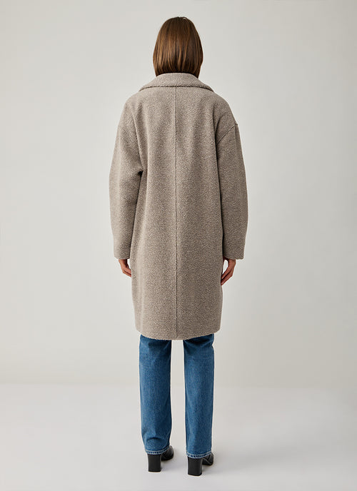 Drop Shoulder Double Boucle Coat