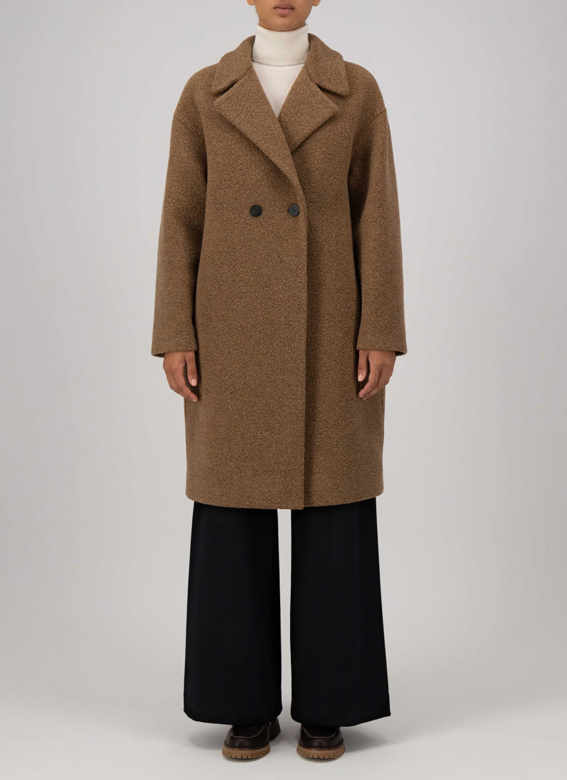 Harris Wharf London Drop Shoulder Double Boucle Coat