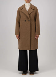 Harris Wharf London Drop Shoulder Double Boucle Coat