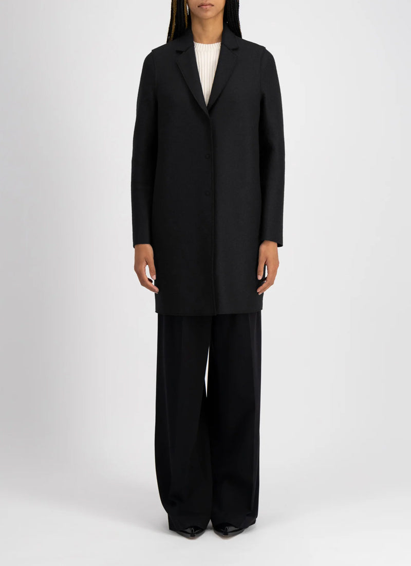 Harris Wharf London Pressed Wool Cocoon Coat