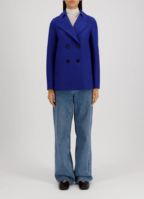 Harris Wharf London Pressed Wool Peacoat