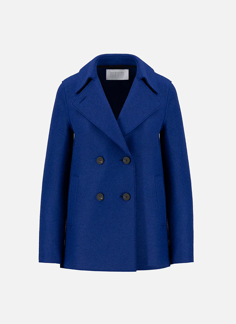Harris Wharf London Pressed Wool Peacoat