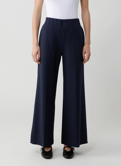 Harris Wharf London Techno Viscose Flared Trouser