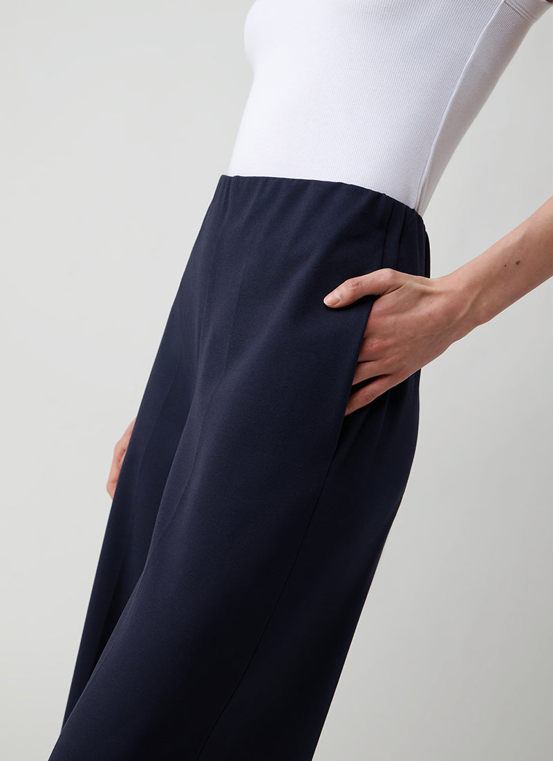 Harris Wharf London Techno Viscose Flared Trouser