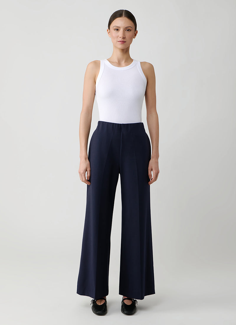 Harris Wharf London Techno Viscose Flared Trouser
