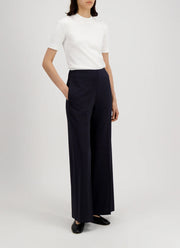 Harris Wharf London Crepe Viscose Flared Trousers