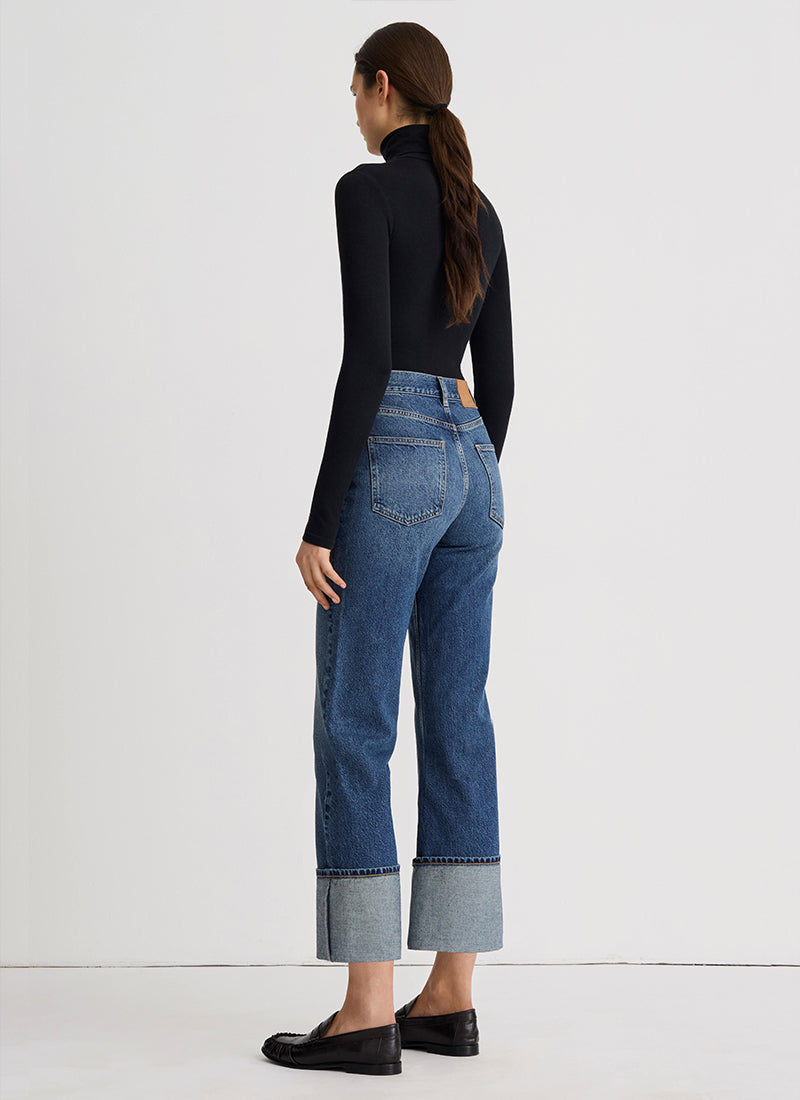 Hawk High Rise Cuffed Jeans