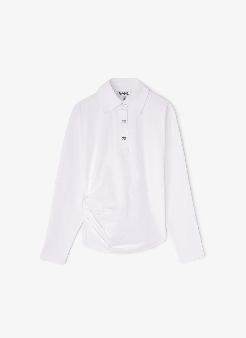 Heavy Stretch Jersey Draped Polo