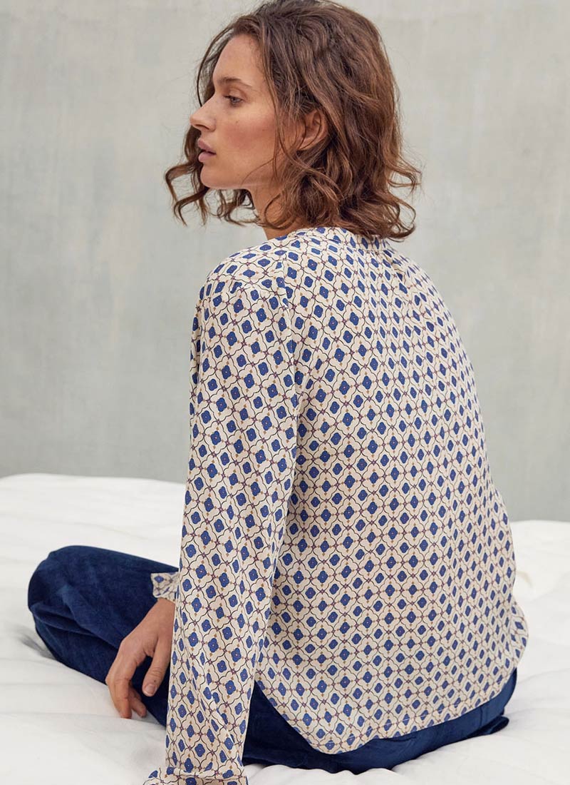 Momoni Hector Printed Silk Blouse
