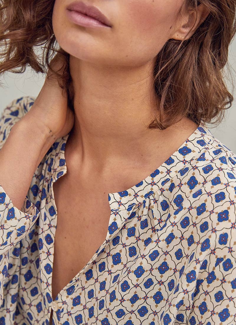 Momoni Hector Printed Silk Blouse