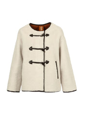 Hermine Faux Fur Collarless Jacket