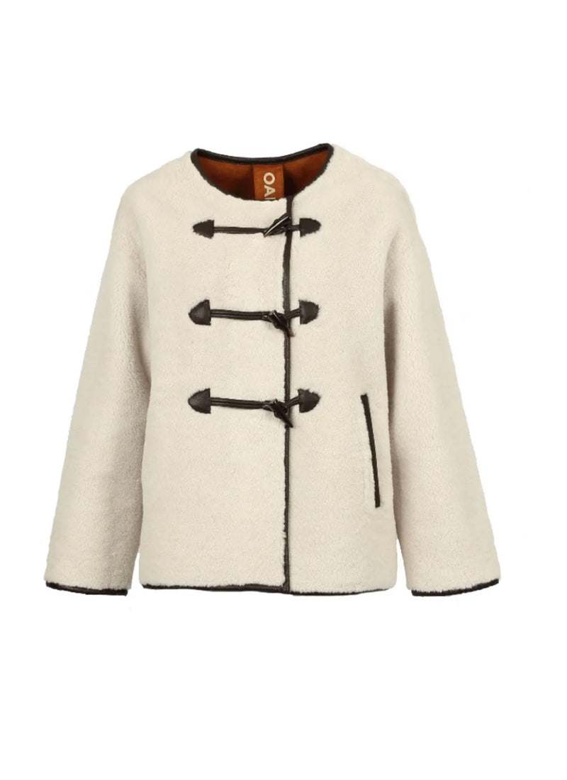 Hermine Faux Fur Collarless Jacket