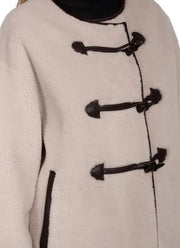 Hermine Faux Fur Collarless Jacket