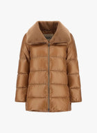 Shiny Nylon Faux Fur Jacket