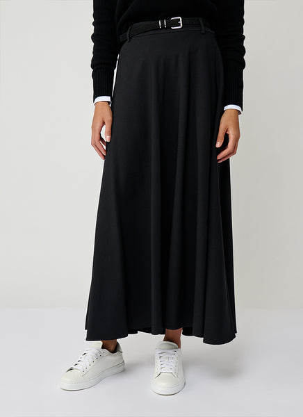Matte Crepe Satin Skirt by Herno | Andrews