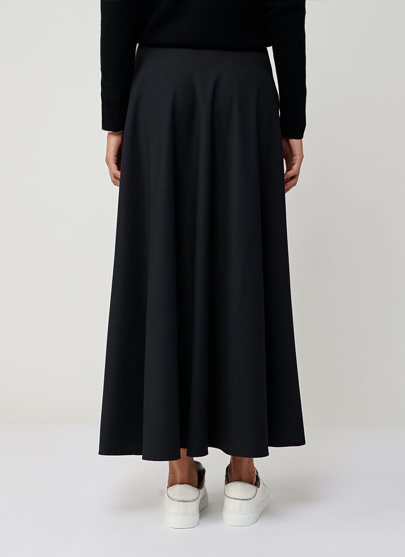 Matte Crepe Satin Skirt
