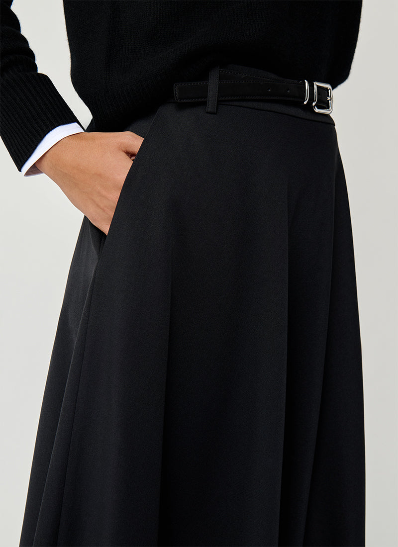 Herno Matte Crepe Satin Skirt