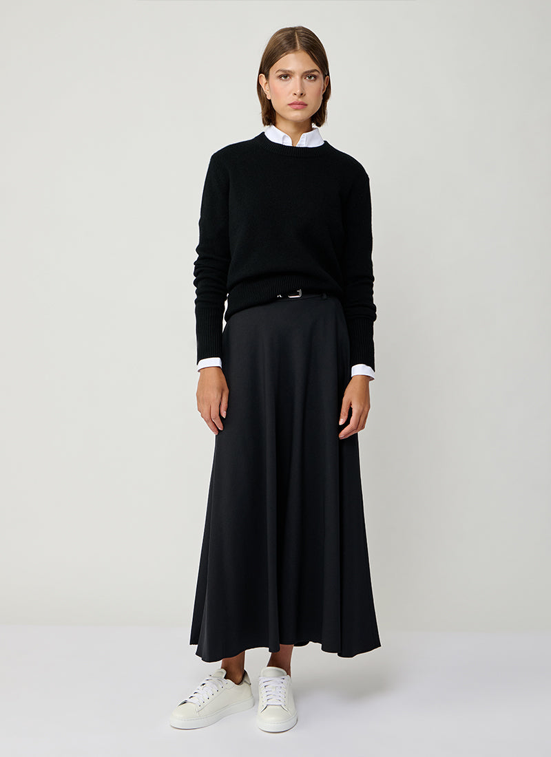 Matte Crepe Satin Skirt by Herno | Andrews