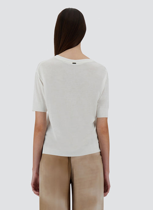 Herno Glam Knit Short Sleeve Crew Neck T-Shirt