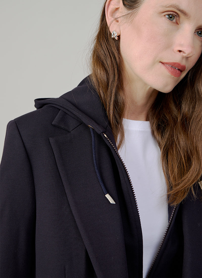 Hooded Single Breasted Blazer by Eleventy at Andrews 