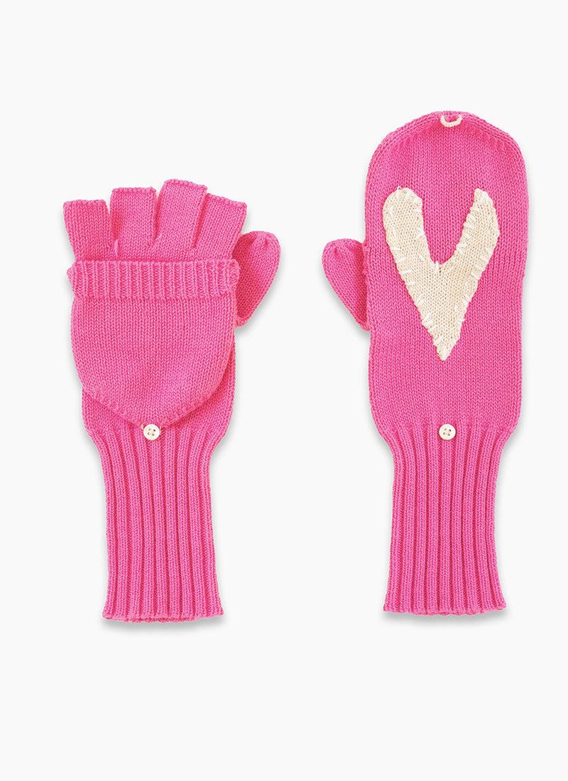 Kerri Rosenthal Imperfect Heart Cashmere Mittens