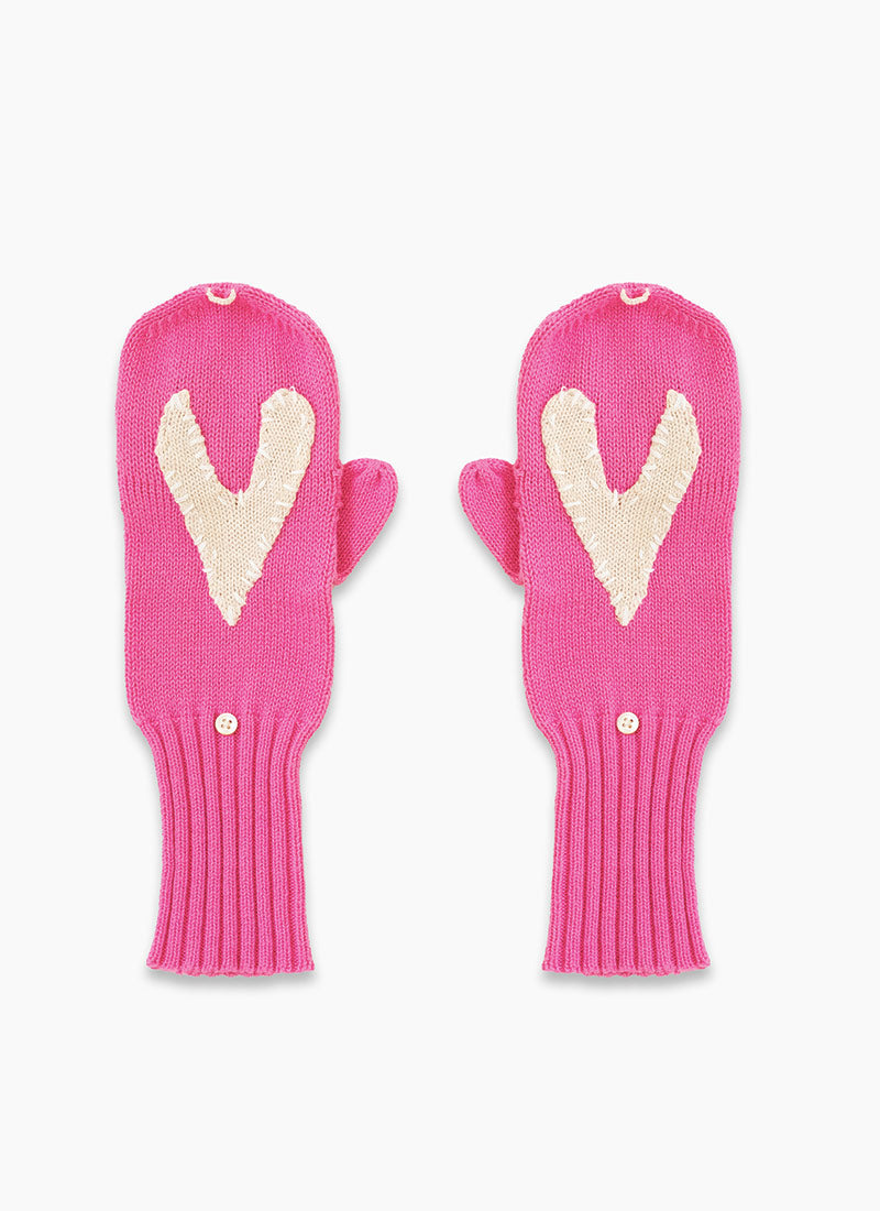 Kerri Rosenthal Imperfect Heart Cashmere Mittens