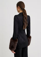 Hourglass Blazer With Detachable Cuffs