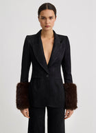 Hourglass Blazer With Detachable Cuffs