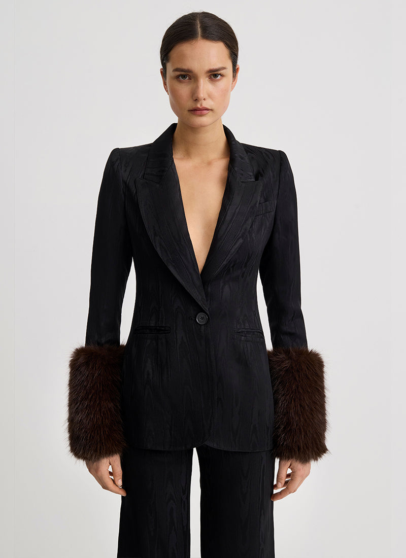 Hourglass Blazer With Detachable Cuffs